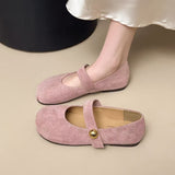 And Cute Girl Wind With Mary Treasure Shoes Summer New Daily Frosted Round Head Shallow Mouth Single