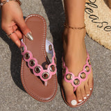 Zingj Flat Slippers Female 2024 Summer Herringbone Toe Bohemian Beach Cool