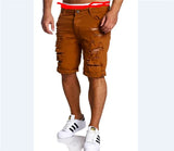 Mens Denim Chino Fashion Shorts Washed Denim Boy Skinny Runway Short Men Jeans Shorts Homme Destroyed Ripped Jeans Plus