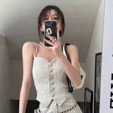 2 Piece Striped Baggy Pants Suits Korean Fashion Wide Leg Pants Women Trousers High Waist Summer Bottoms
