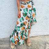 Backless Tunic Beach Dress Bikini Long Dress Print Swimwear Women Cover Up Swimsuit Beachwear Pareo Saida de