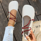 Zingj Soft Leather Soft Sole Single Shoes Women's 2024 Summer Shallow Foot Pedal Flat Casual Lazy