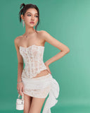 Sexy Lace Lace Lace Tective Back Strapped With Ass Dress Two