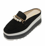Mm Large Size Sandals Women's Shoes 41 A 42 Summer Fat Feet Ya New Baotou Lazy Shoes Fairy Wind Bead