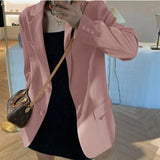 Zingj Jacket Female 2024 Spring And Autumn Web Red New Autumn Dress Korean Version Loose Suit Pink Blazer Jacket