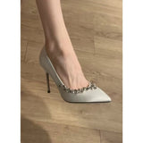 Net Red New High-Value Pointy Solid Single Shoes Women's Casual Dopamine High-Heeled