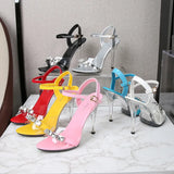 Zingj Sexy Super Heels 11CM High Nightclub Transparent Sandal Sex Shoes Plus Size