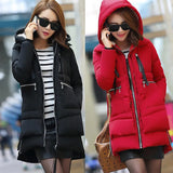 Large Size Down Cotton Coat Fat MM Students Pregnant Women In Long Cotton-Padded Clothes Female 200 Jin Loose Cotton Coat-Outfit