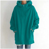 Street Polyester Fiber Zipper Hooded Long Lining