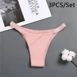 Panties Cotton Briefs Female Underpants Sexy Thong Pantys Underwear Solid Color Intimates Lingerie For Women