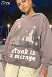 Retro Simple Letter 3D Foaming Printing Hoodies Men Y2k New Street Hip Hop Punk Rock Sweatshirts Couples Harajuku