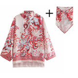 Tetem Floral Print Women Hot Shorts 2021 Summer New Kimono Patchwork Elastic Waist Button Up Casual Chic Female