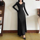2025 Autumn And Winter Women's New Pure Color Temperament High-End Sense Collar Body