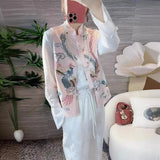 Chinese Style Plate Buckle Vest Female Satin Heavy Industry Phoenix Embroidery National Style Cheongsam Standing Collar Horse Clip Short