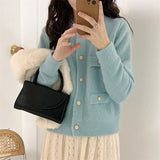 Zingj Autumn And Winter New Korean Version Sweater Coat Female Temperament Sweet College Wind Long Sleeve Knit Cardigan Jacket Female-Outfit