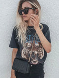 Graphic Tee T-shirt Women Summer 2021 Clothing Loose Cotton Tshirt Vintage Streetwear Tops