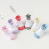 Pairs/lot 0 to 5 Years Anti-slip Non Skid Ankle Socks With Grips For Baby Toddler Kids Boys Girls All Seasons Cotton