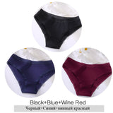 Women Lace Edge Cotton Briefs 3Pcs /Set Sexy Female Low-Rise Underpants Girl Seamless Intimate