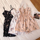 Sleeveless Floral Women Jumpsuits Summer Beach Wide Leg Overalls Fashion Korean Playsuits Bohemian Print Strap