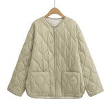 Quilting Pocket In Autumn With Loose Casual Cotton