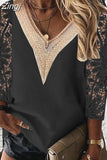 Petal Sleeve Lace Chiffon Blouse Women Fashion Elegant Spring Loose Hollow Shirt 2023 Casual Tops Lady Blusas Mujer