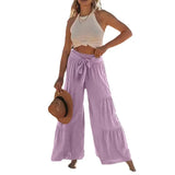 Temperament Bandage Stitching High Waist Crimp