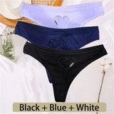 Cotton G-String Seamless Thong Women Transparent Heart Low Waist Panties Ladies Underwear Panty Comfortable