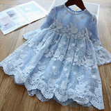 Girls Dress 2021 Girls Clothes Princess Party Dress Backless Lace Tutu Layered Dress Elegant Ceremony Teenage