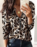 Independent Station Fashion Printed Zipper Long-Sleeved New Casual