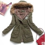 New Winter Women Jacket Medium-long Thicken Outwear Hooded Wadded Coat Slim Parka Cotton-padded Jacket