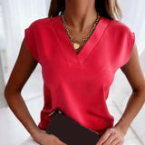 Neck Elegant Simple Blouse Fashion Summer Casual Women Short Sleeve Office Tops Mujer 2023 Ladies Shirts Woman Clothing