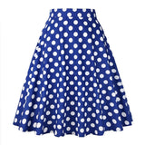 Autumn Pleated Skirts 2021 Womans Saias Midi Faldas 50s 1950s Vintage Women Big Swing Housewife Rockabilly Party