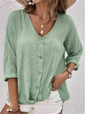 Beautiful Buttons Chiffon Long Sleeve