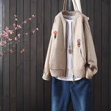 autumn and winter fashion new loose zipper long sleeve stand collar sweater women's casual sweater
