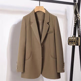 Zingj And Autumn Suit Jacket Female Small Man 2024 Spring And Autumn New Korean Version Temperament Goddess Fan Small Leisure Small