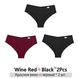 3PCS/Set Cotton Brazilian Panties Woman 2021 Female Panties Lingerie Sexy Thongs Woman Brazilian Pantys Plus Size