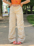 Washed Pocket Solid Cargo Pants- Outfit