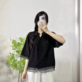 Zingj Printed Trimmed Short-Sleeved