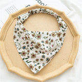 Flower Print Hair Scarf Floral Triangle Bandanas For WomenG Girls 2021 Boho Elastic Hair bands Headband Hair