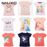 Summer Fashion Unisex Unicorn T-shirt Children Boys Short Sleeves White Tees Baby Kids Cotton Tops For Girls Clothes 3