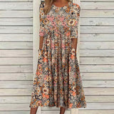Printed Woman Loose Pockets Long