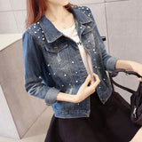 Zingj 2024 Add Fat Plus Size Denim Coat Female Fat Sister Korean Version Show Thin Jacket Fat MM Short Loose Jacket-Outfit