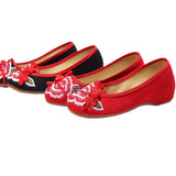 Zingj Embroidered Flower Embroidered Cloth Shoes With Women's Single