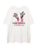 Gothic Emo Graphic T Shirts Women Anime Print Tees Japan Harajuku Oversized Cool Girl Y2K Tops Punk Alt Clothes