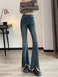 Zingj 2024 New Korean Version Of Horseshoe Pants Slim Show Thin Horn