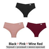 3PCS/Set Cotton Brazilian Panties Woman 2021 Female Panties Lingerie Sexy Thongs Woman Brazilian Pantys Plus Size