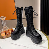 Shoes 9CM Large-Size Thick-Bottomed Martin Boots 2025 New Round-Headed Short Boots Small British Style Chelsea