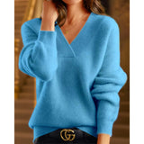 Women's Explosive Sweater Solid Color Quiet Version Of The Basic Knitwear