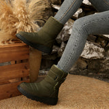 Warm Large Size Lady Snow Boots Women Magic Stick Waterproof High-Top Shoes