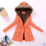 winter military coats women cotton wadded hooded jacket medium-long casual parka thickness plus size XXXL quilt snow